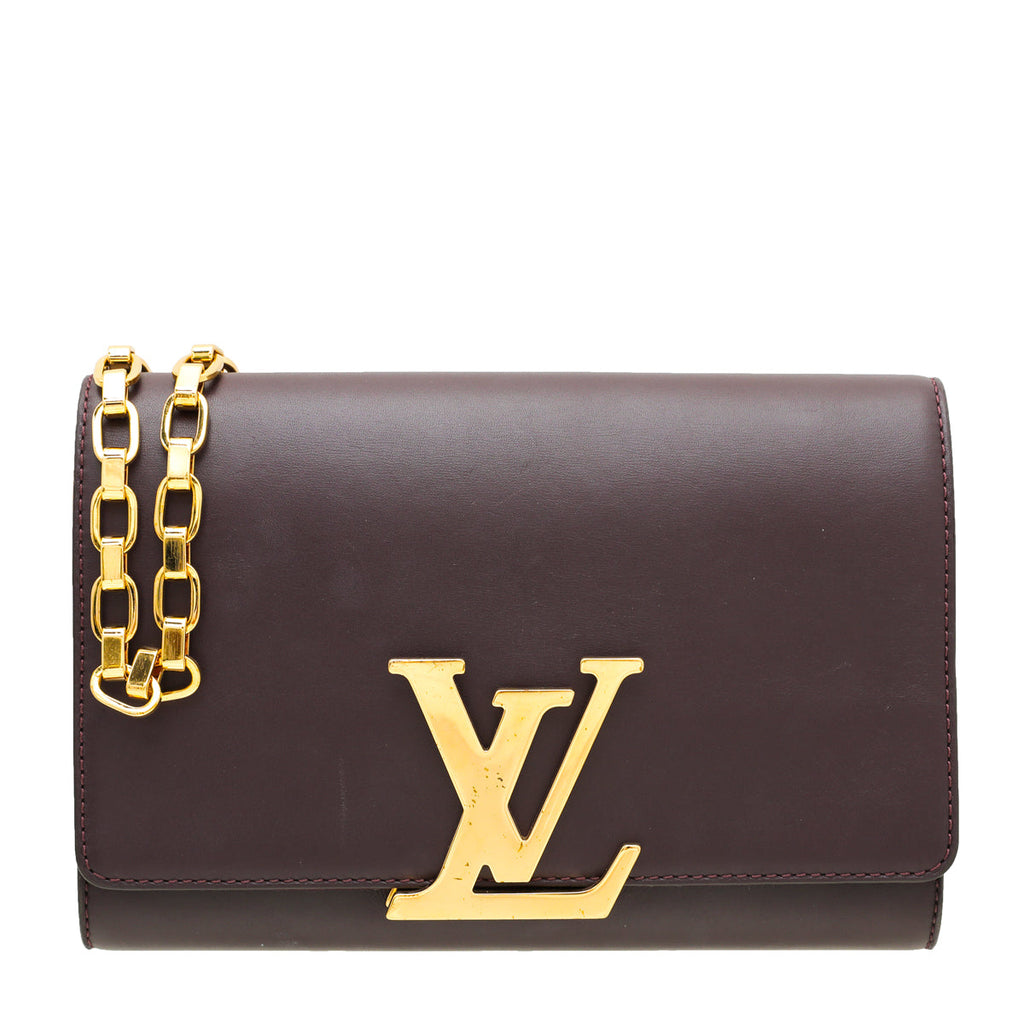 Louis Vuitton Violet Louise Matte Chain Clutch