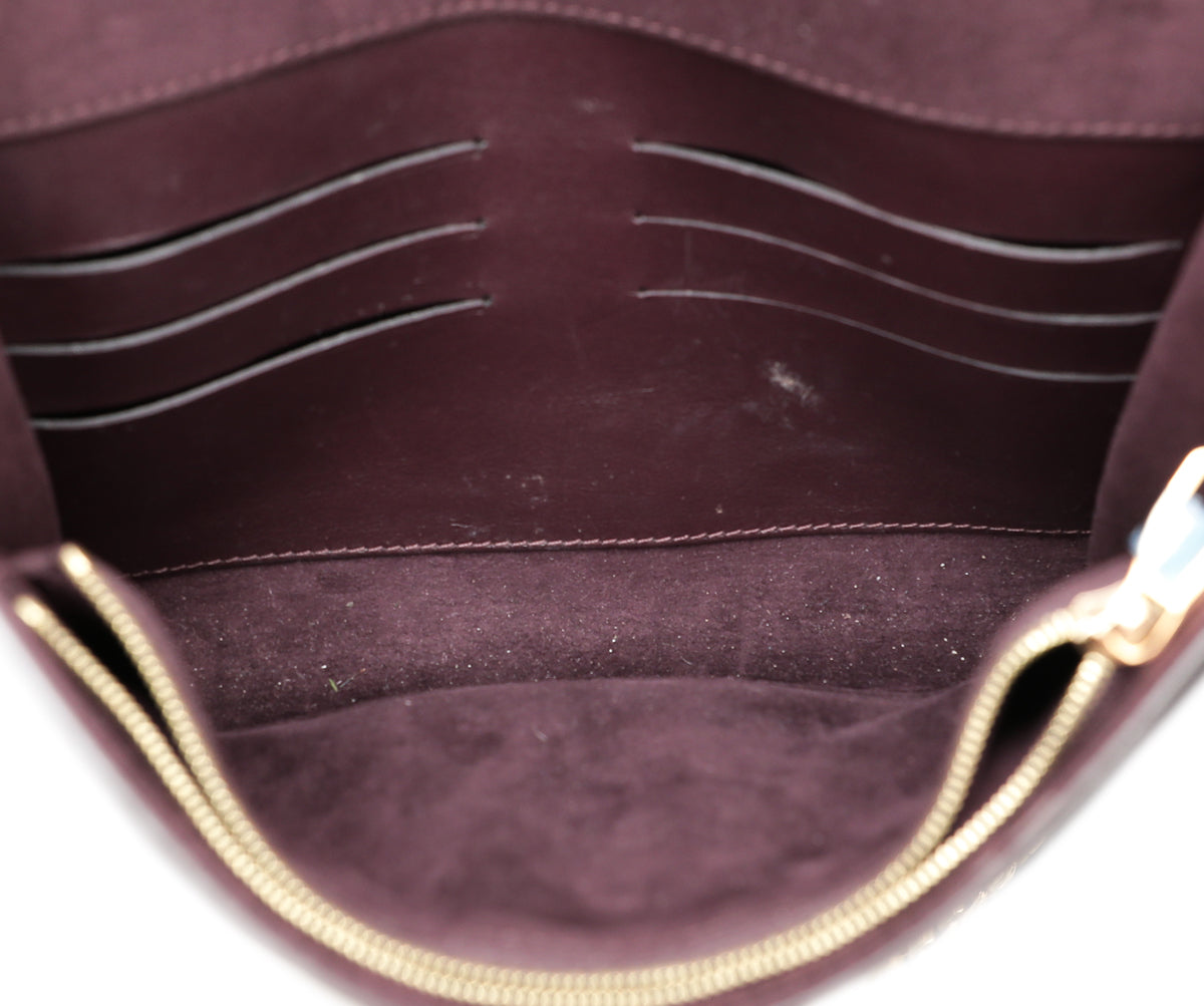 Louis Vuitton Violet Louise Matte Chain Clutch