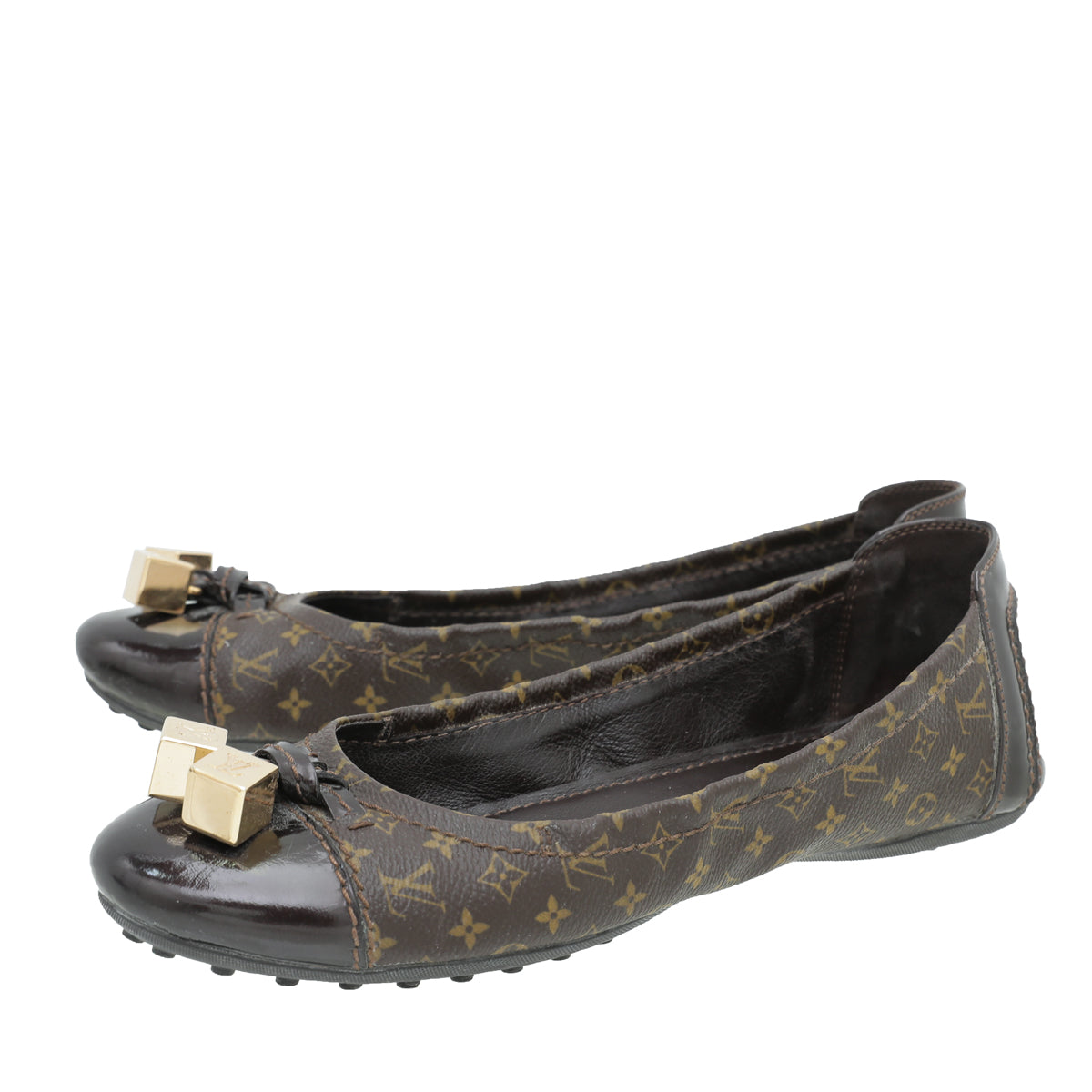 Louis Vuitton Brown Lovely Ballet Flats 37