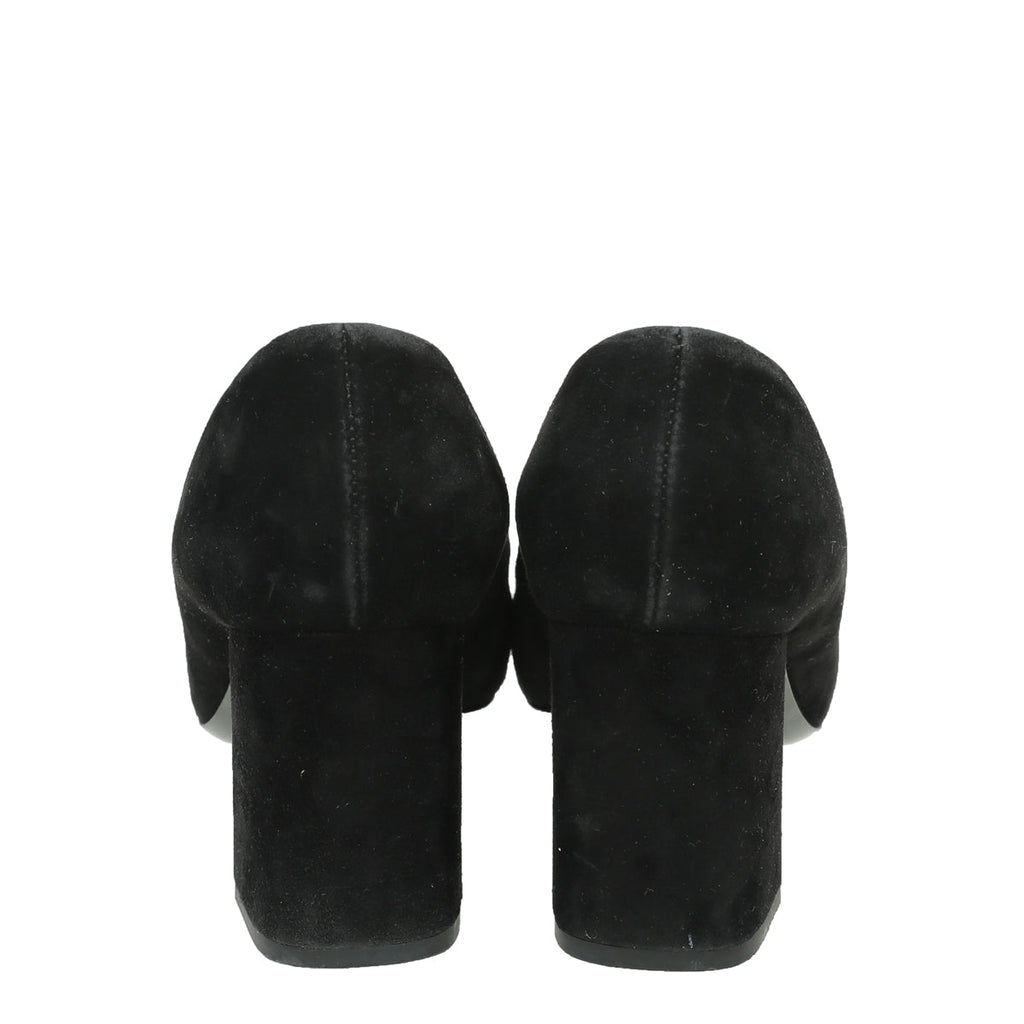 Louis Vuitton Black Suede Madeleine Pump 36.5