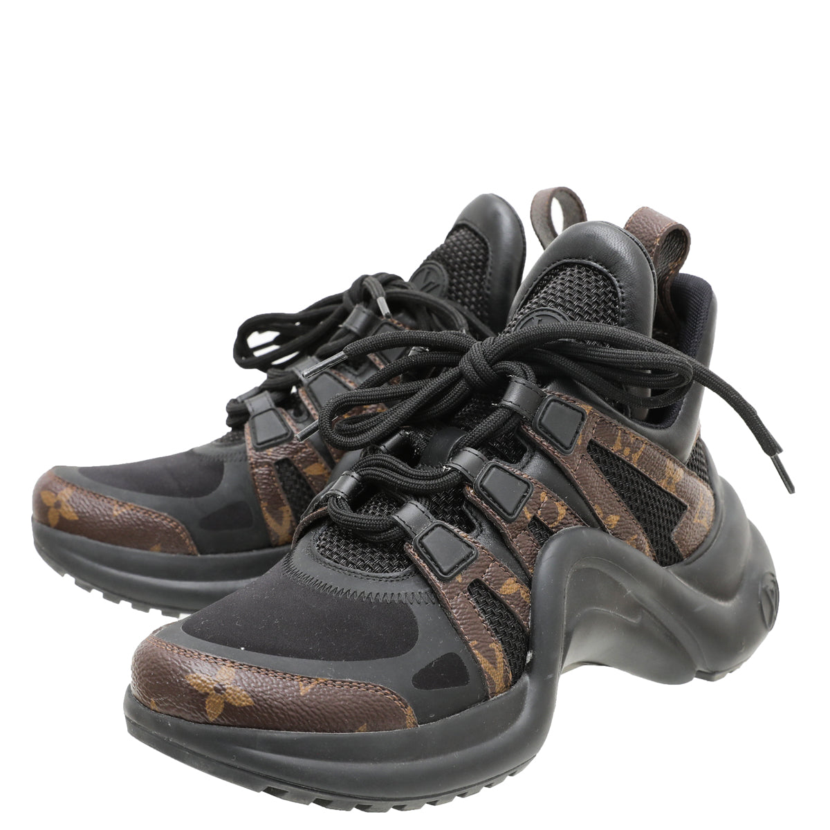 Louis Vuitton Monogram Black Archlight Sneakers 36
