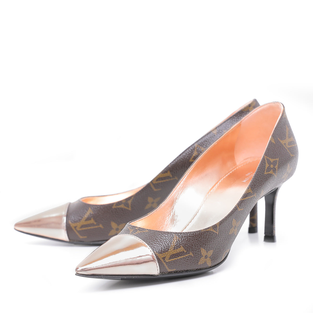 Louis Vuitton Brown Monogram Cherie Pumps 37.5
