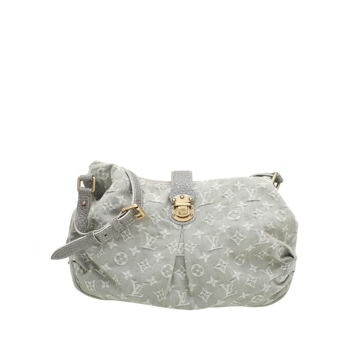 Louis Vuitton Light Gray Monogram Denim Slightly Bag
