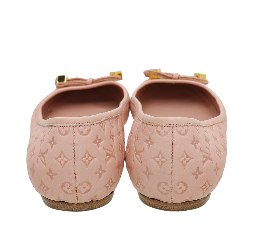 Louis Vuitton Pink Monogram Empreinte Debbie Ballerina 39