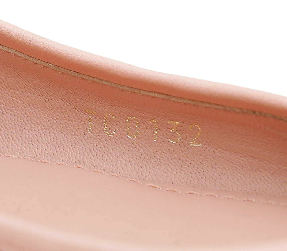 Louis Vuitton Pink Monogram Empreinte Debbie Ballerina 39