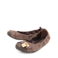Louis Vuitton Brown Monogram Iridescent Lucky Ballerina Flats 35