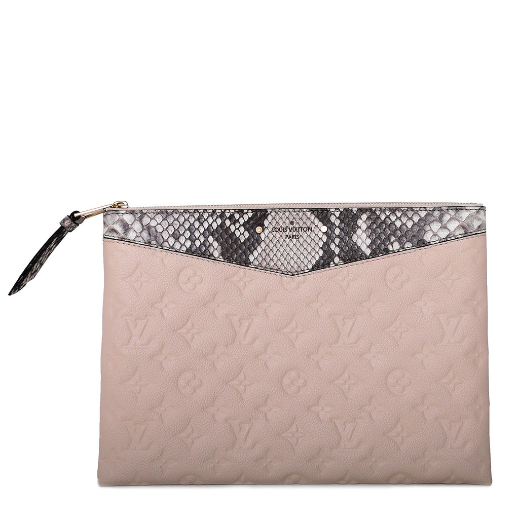 Louis Vuitton Ivory Empreinte Monogram Python Daily Pouch