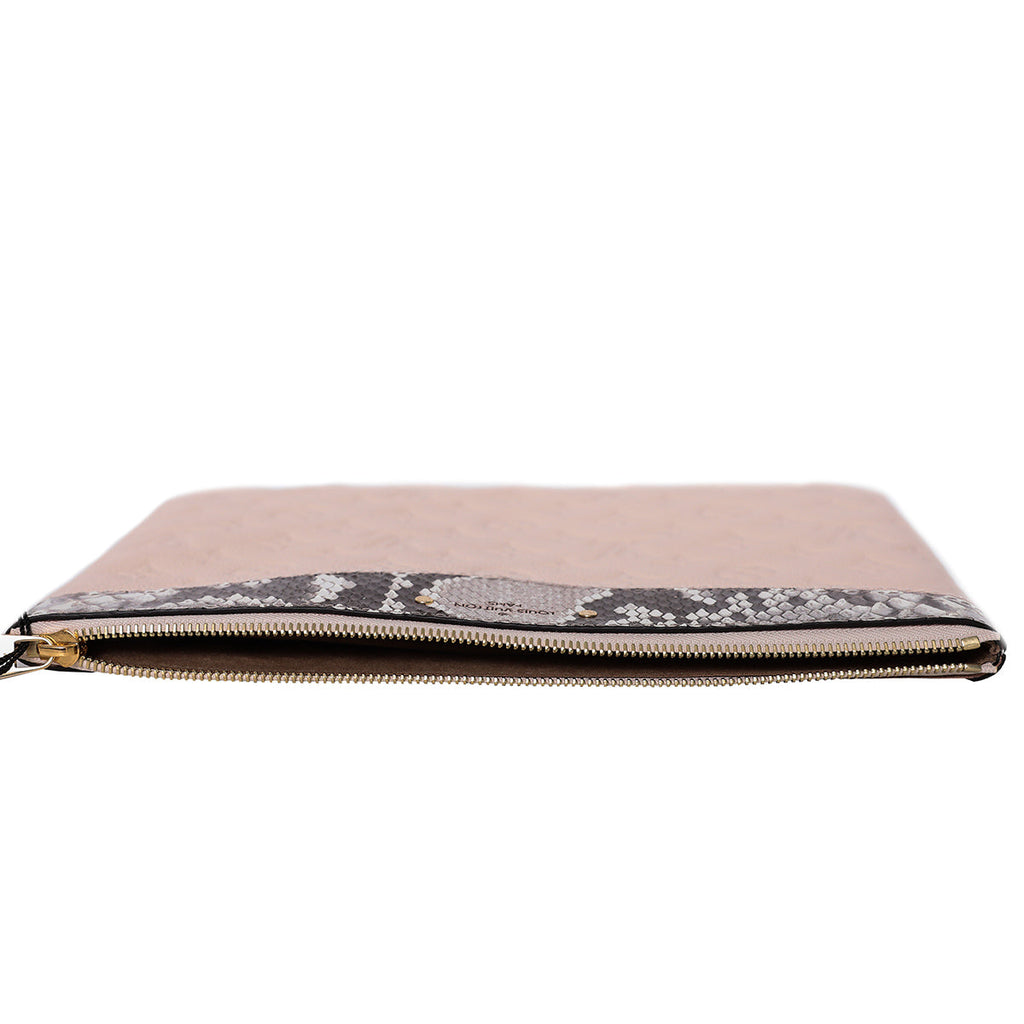 Louis Vuitton Ivory Empreinte Monogram Python Daily Pouch