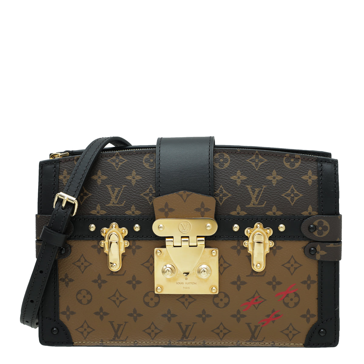 Louis Vuitton Monogram Reverse Trunk Clutch Bag
