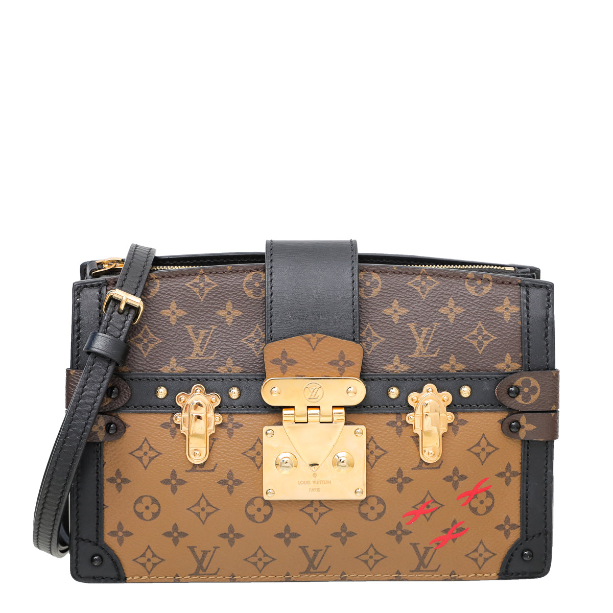 Louis Vuitton Monogram Reverse Trunk Clutch Bag