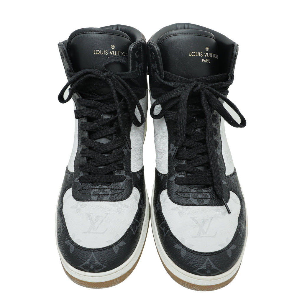 Louis Vuitton Tricolor Monogram Rivoli Sneaker Boot 8.5