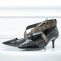 Louis Vuitton Bicolor Monogram Strap Pumps 37.5