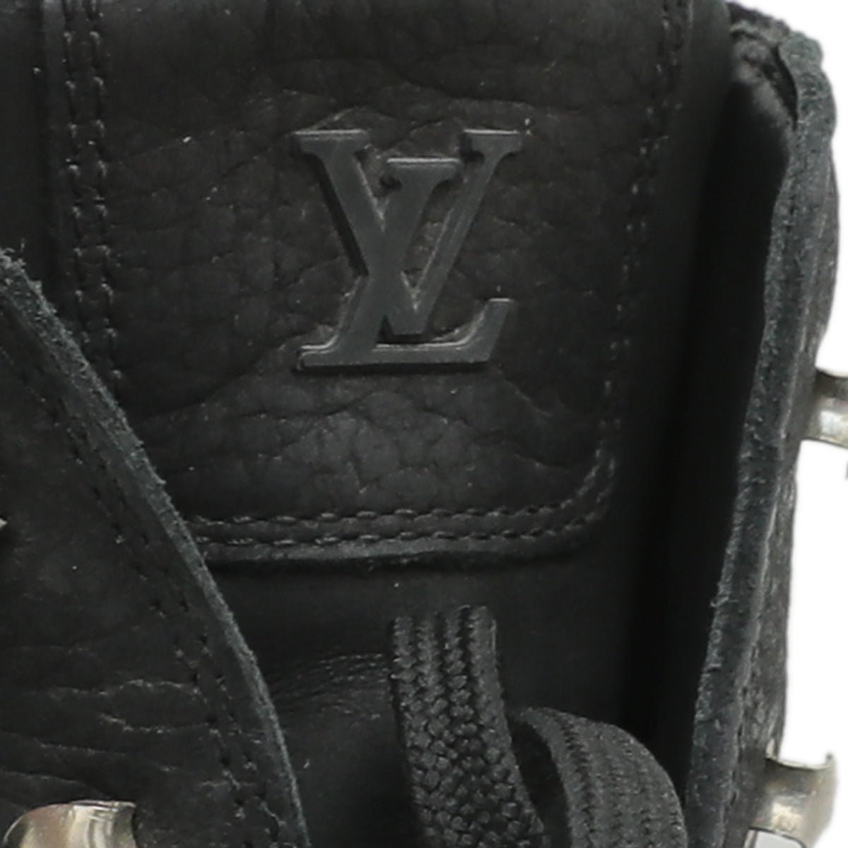 Louis Vuitton Black Monogram Suede Cliff Wedge Sneaker 36
