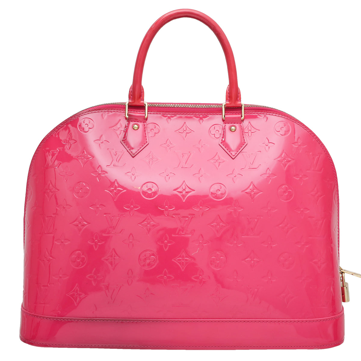 Louis Vuitton Rose Pop Monogram Vernis Alma GM Bag