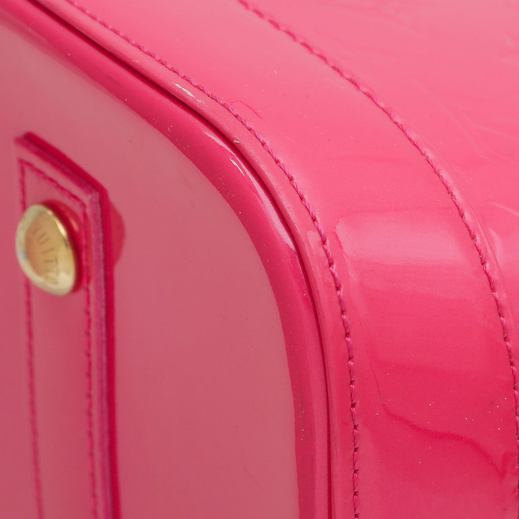 Louis Vuitton Rose Pop Monogram Vernis Alma GM Bag