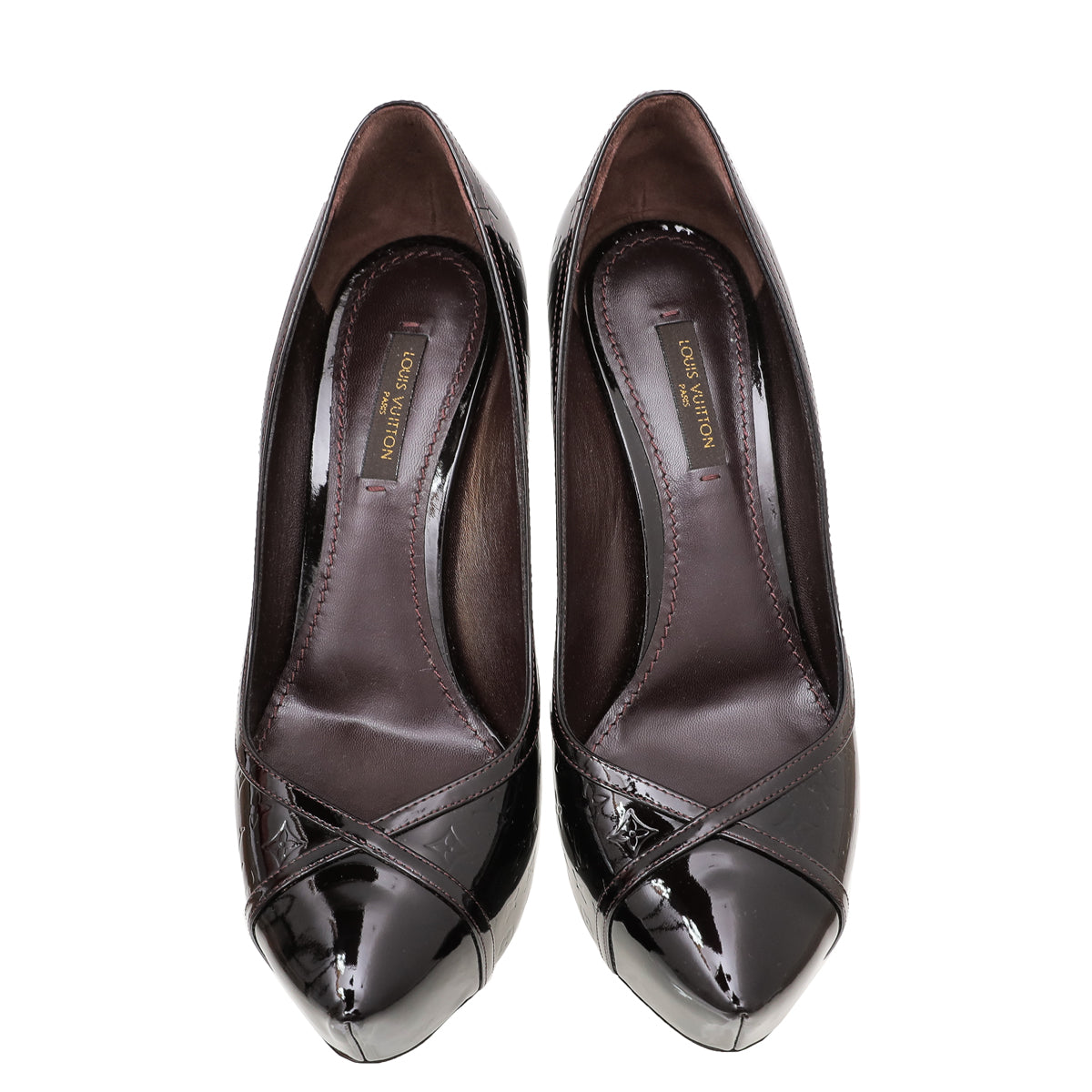 Louis Vuitton Amarante Monogram Vernis Tamara Pumps 37