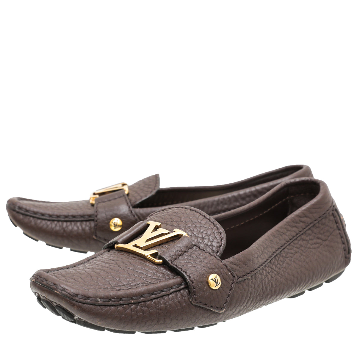 Louis Vuitton Brown Monte Carlo Moccasins 35