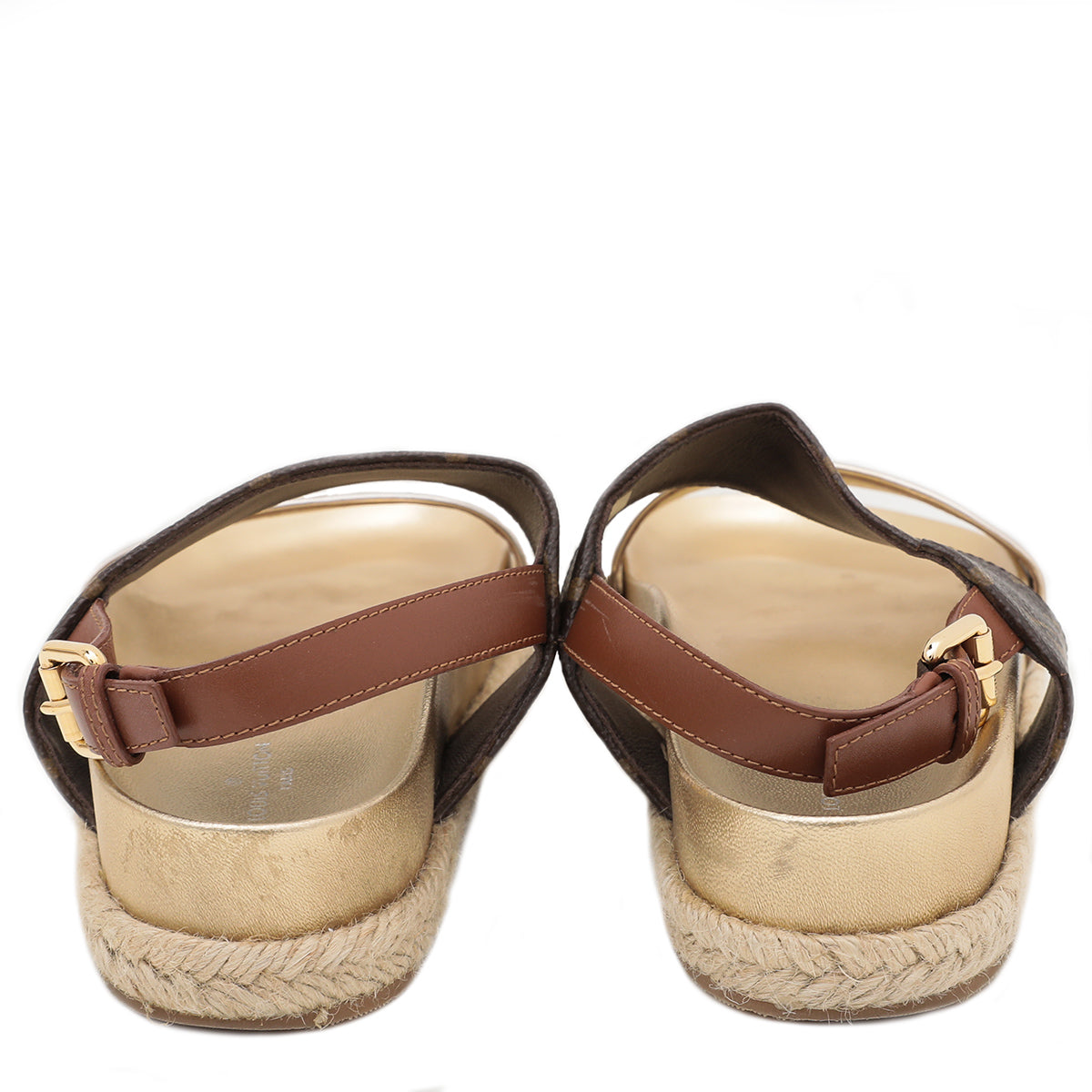 Louis Vuitton Metallic Gold Odyssey Sandal 35