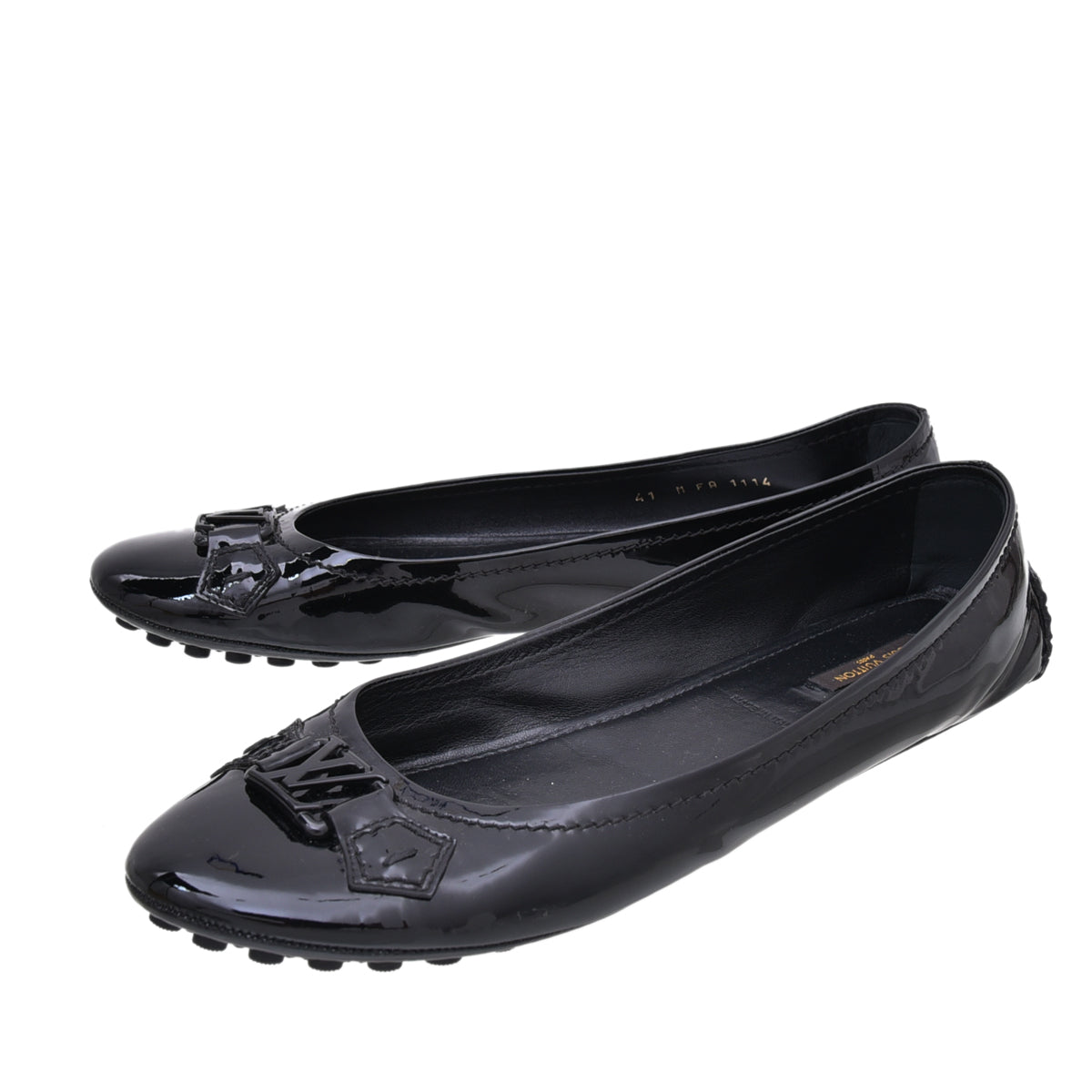 Louis Vuitton Black Oxford Ballerina Flats 41