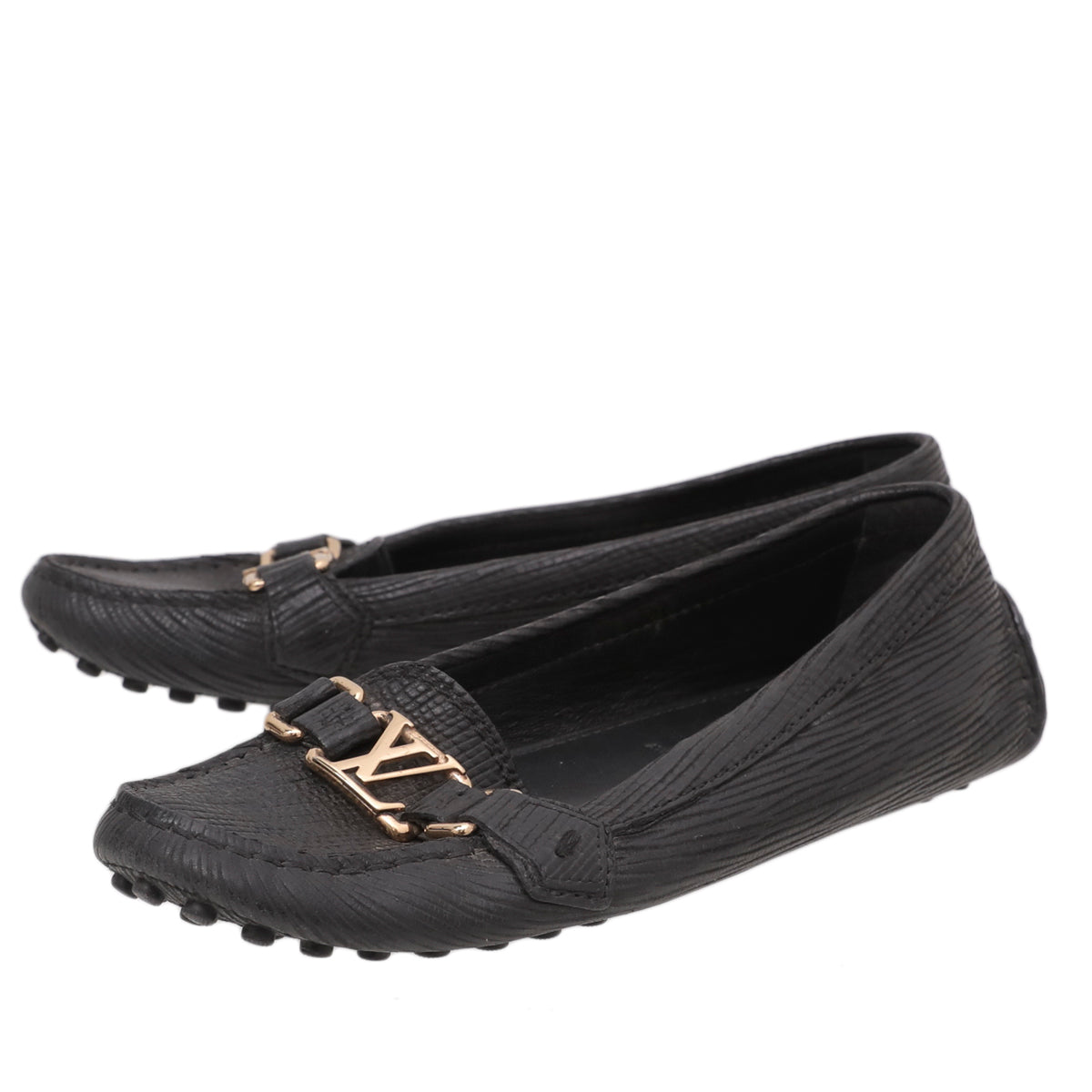 Louis Vuitton Black Oxford Loafers 38