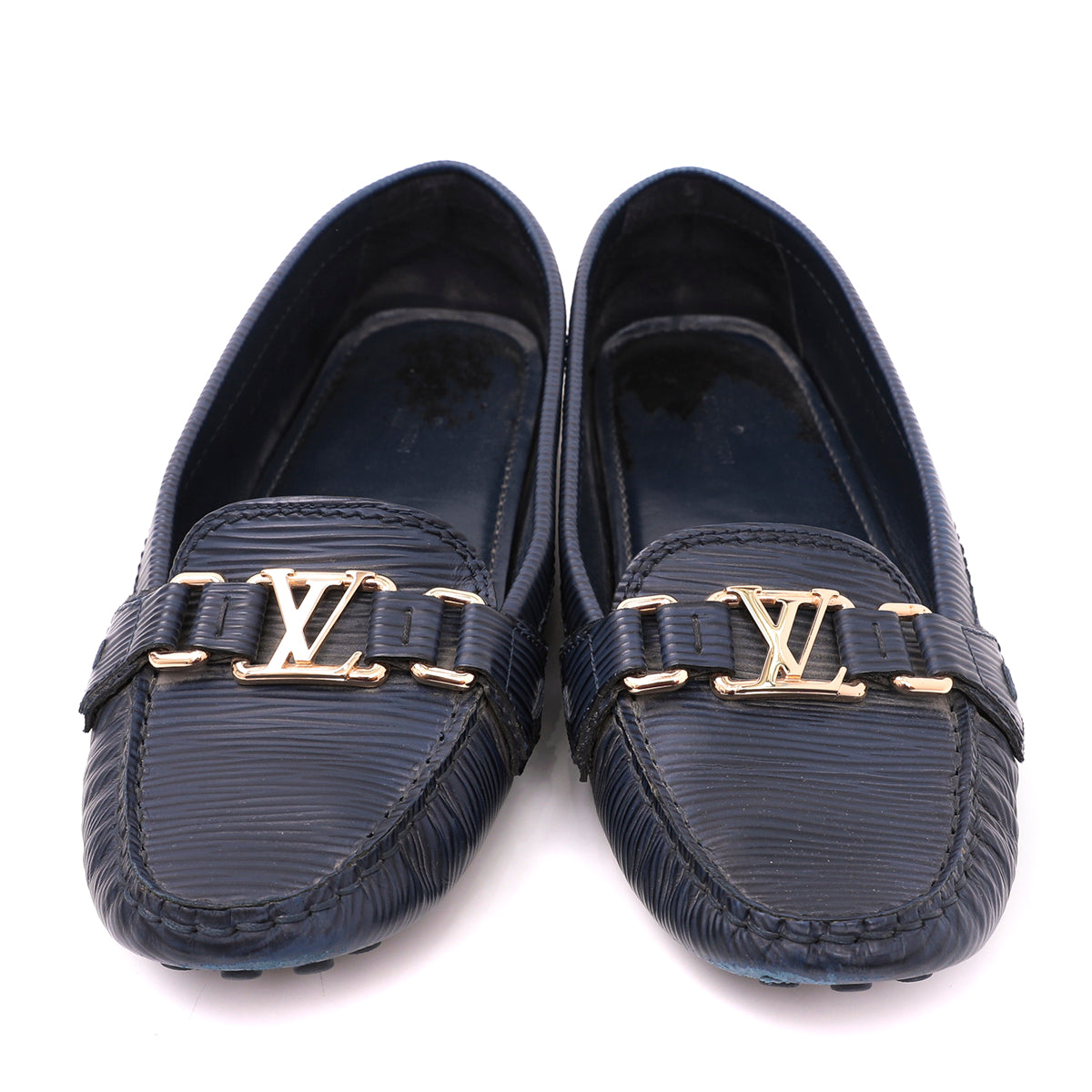 Louis Vuitton Blue Oxford Loafers 39.5
