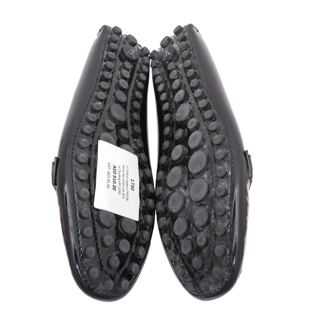 Louis Vuitton Noir Vernis Oxford Loafers 38.5