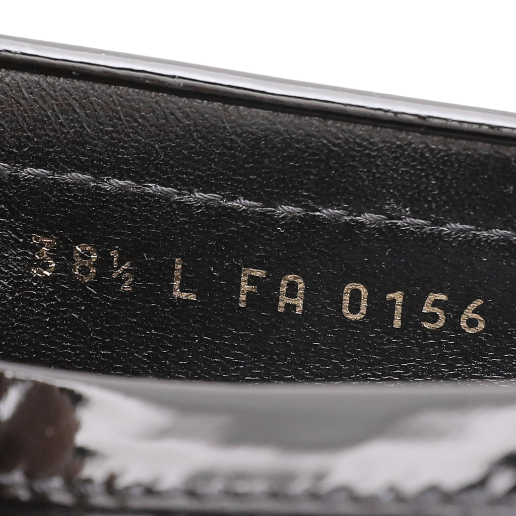 Louis Vuitton Noir Vernis Oxford Loafers 38.5