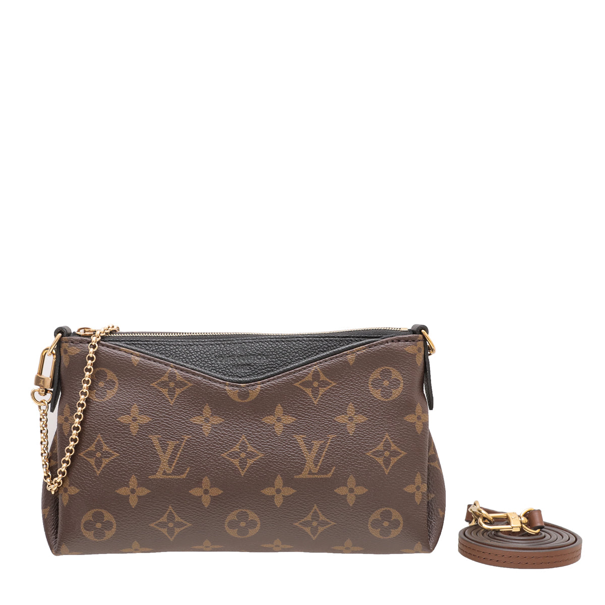Louis Vuitton Monogram Black Pallas Clutch Bag