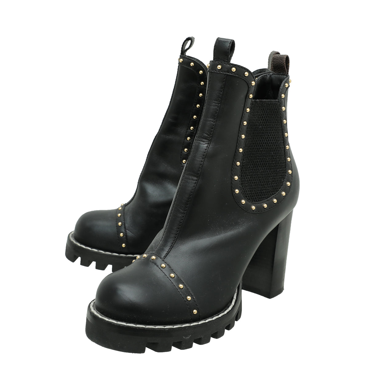Louis Vuitton Black Rockabilly Chelsea Ankle Boot 38