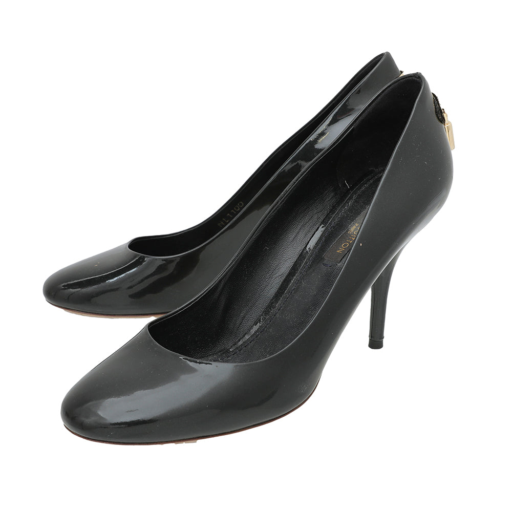 Louis Vuitton Noir Round Toe Oh Really Pumps 36