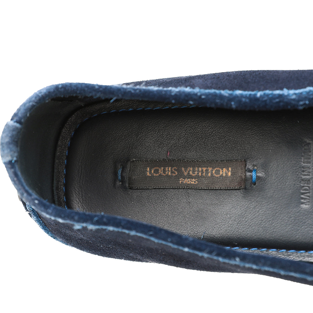 Louis Vuitton Navy Blue Suede Oxford Ballerina Flats 41