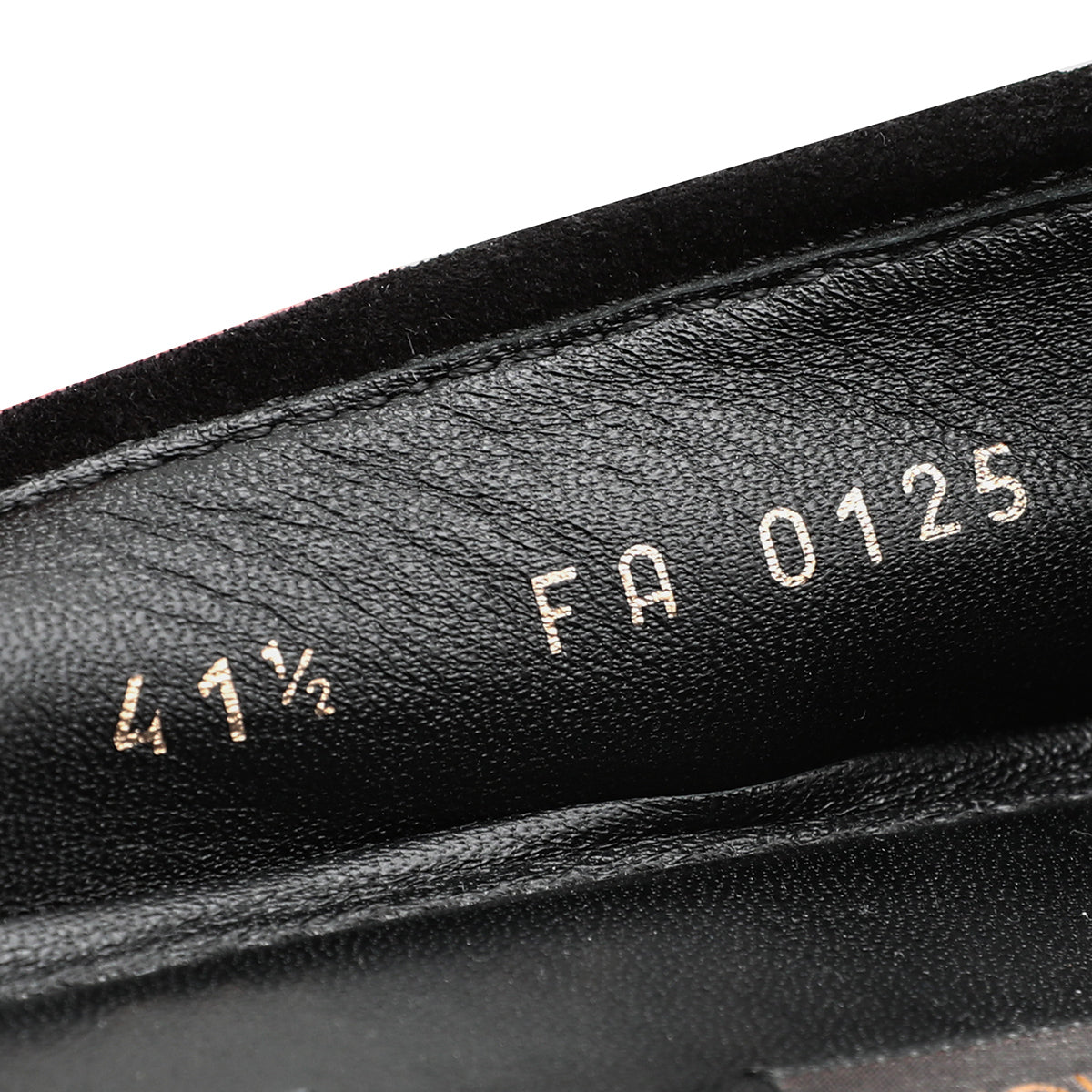 Louis Vuitton Black Suede Oxford Zip Edges Ballerina Flats 41.5