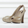 Louis Vuitton Beige Poudre Tamara Slingback 36