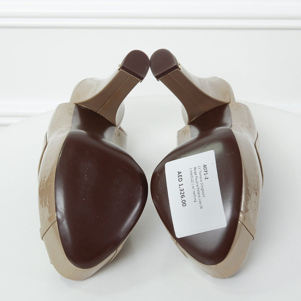 Louis Vuitton Beige Poudre Tamara Slingback 36