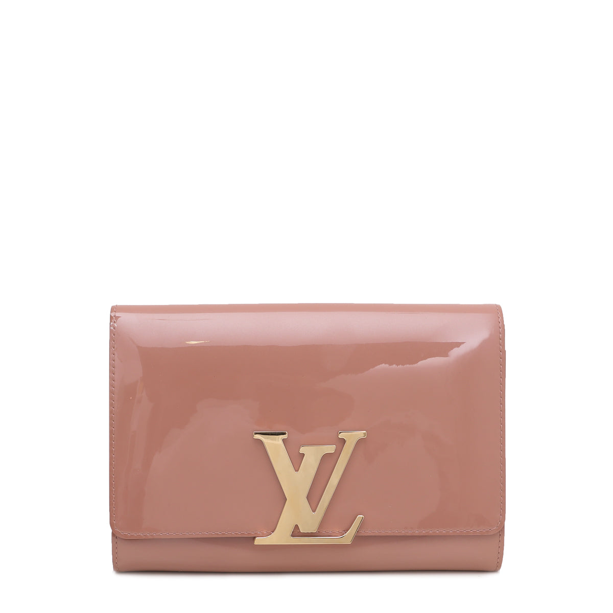 Louis Vuitton Sobe Rose Velour Vernis Louise Clutch