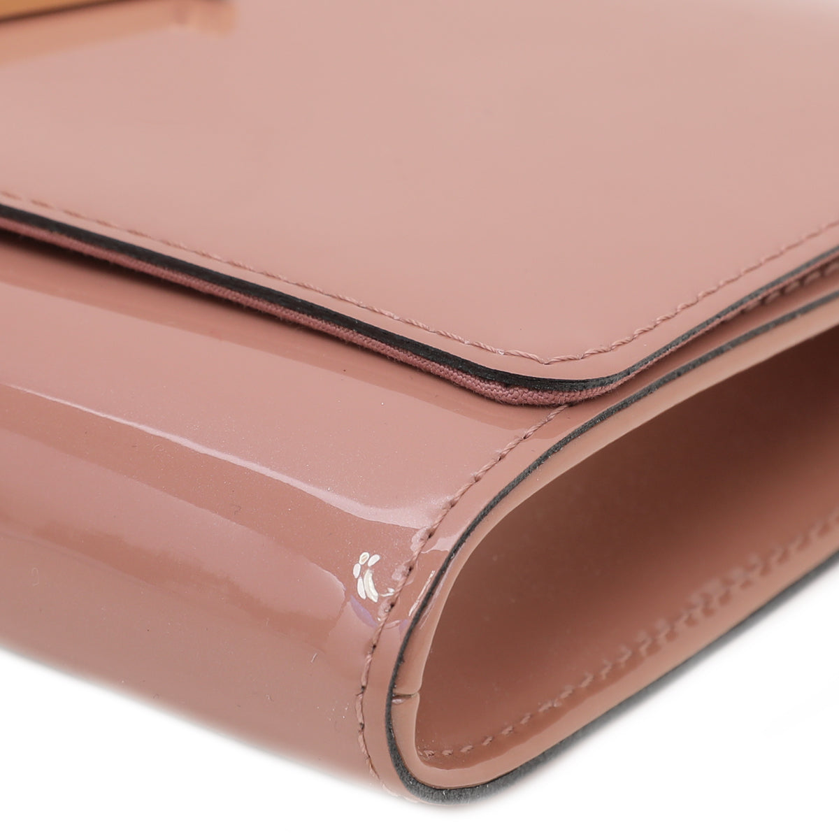 Louis Vuitton Sobe Rose Velour Vernis Louise Clutch
