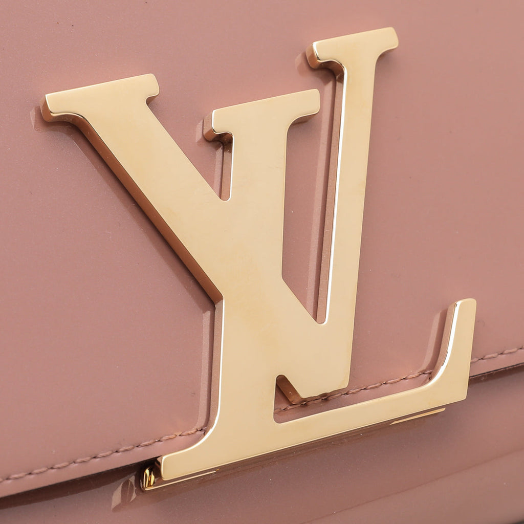 Louis Vuitton Sobe Rose Velour Vernis Louise Clutch