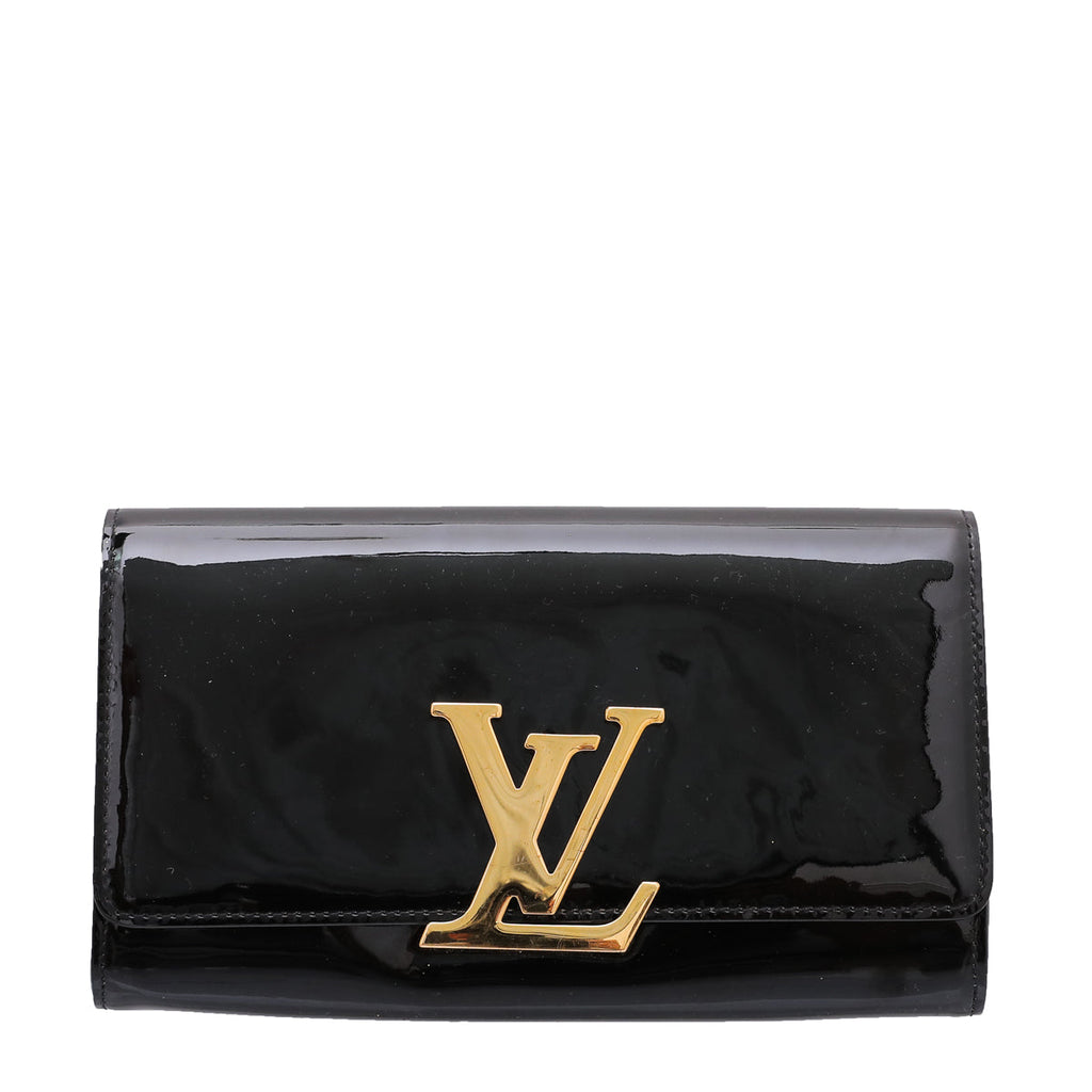 Louis Vuitton Black Vernis Louise Clutch