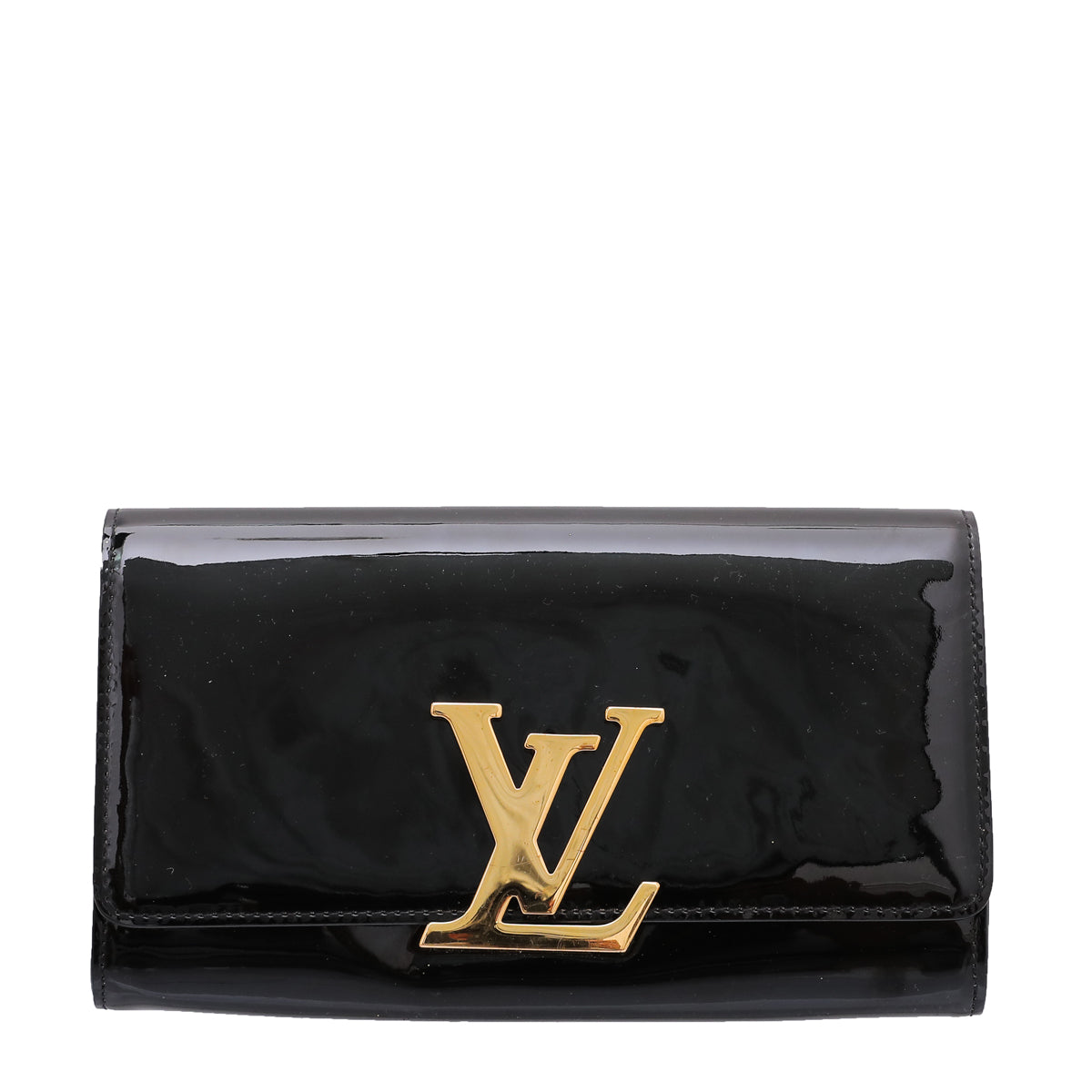 Louis Vuitton Black Vernis Louise Clutch