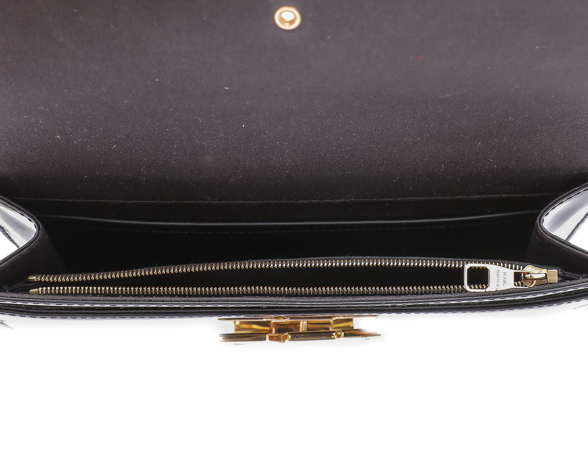 Louis Vuitton Black Vernis Louise Clutch