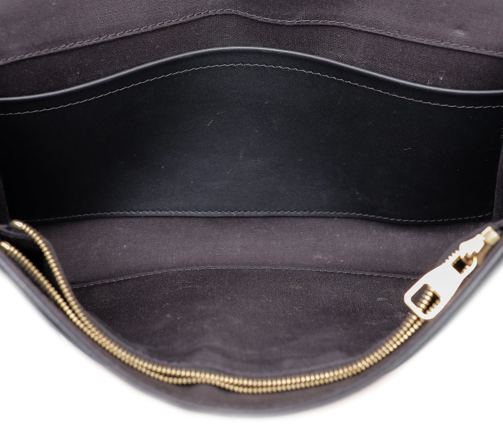 Louis Vuitton Black Vernis Louise Clutch