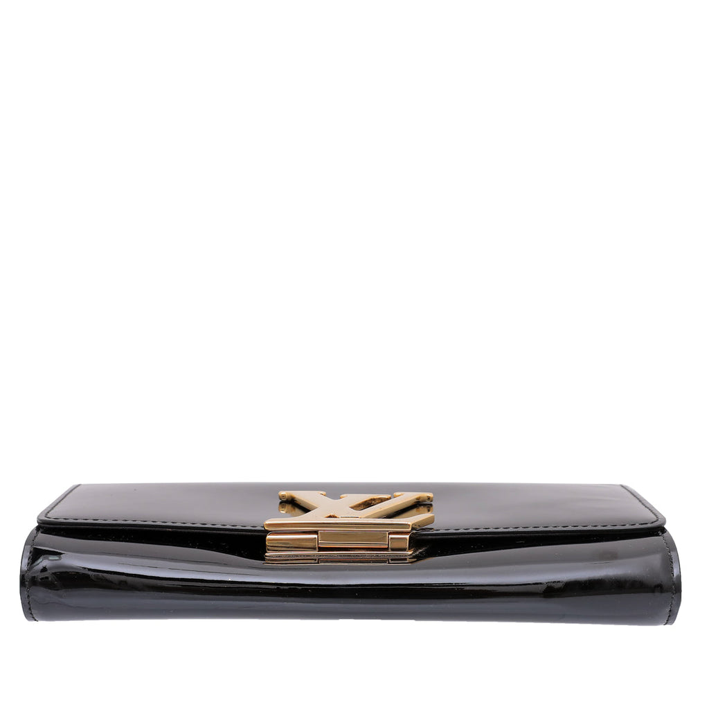 Louis Vuitton Black Vernis Louise Clutch
