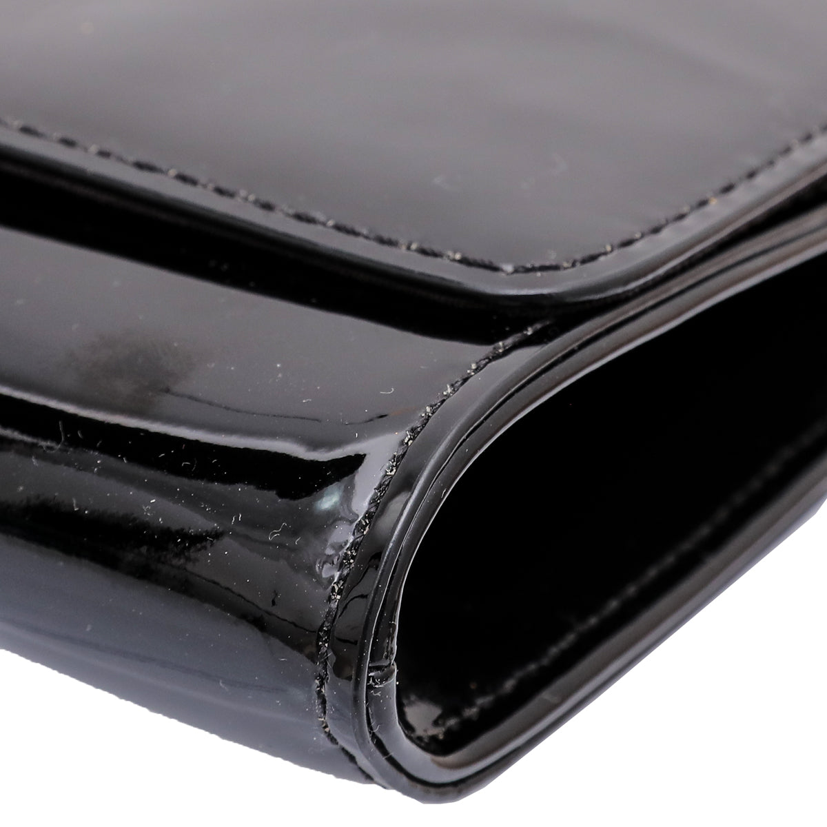 Louis Vuitton Black Vernis Louise Clutch