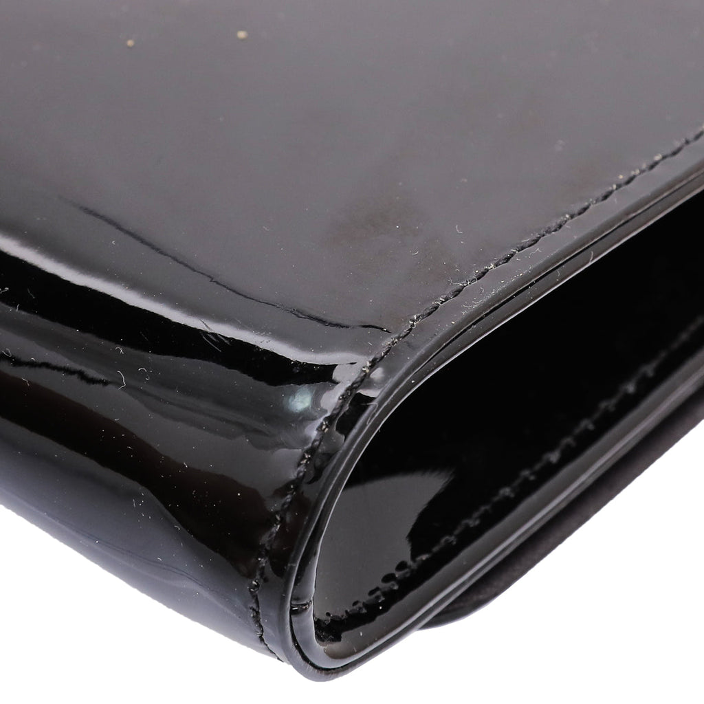 Louis Vuitton Black Vernis Louise Clutch
