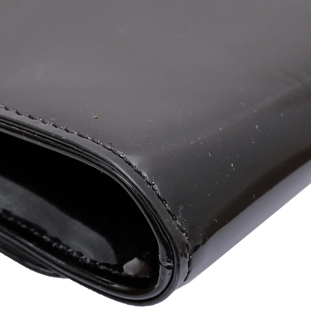 Louis Vuitton Black Vernis Louise Clutch