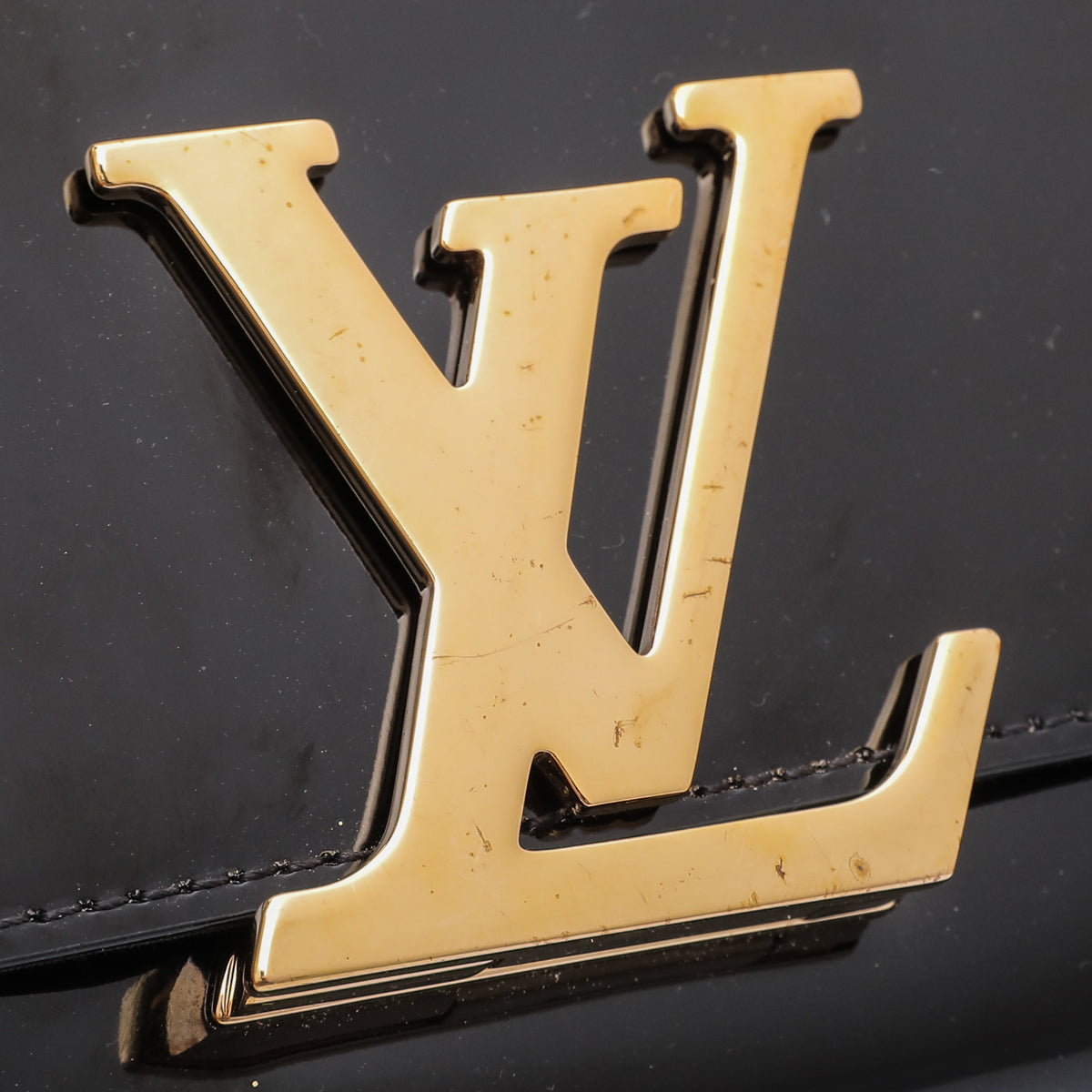 Louis Vuitton Black Vernis Louise Clutch