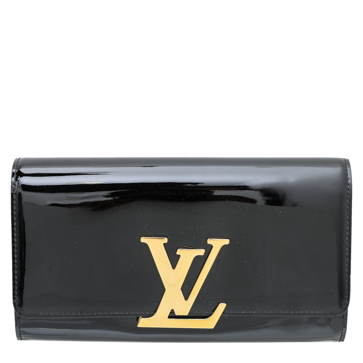 Louis Vuitton Black Vernis Louise Clutch