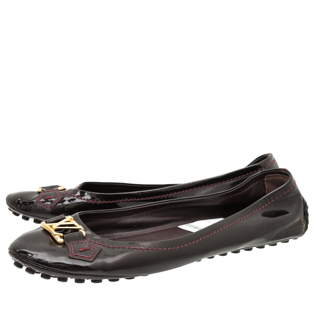 Louis Vuitton Amarante Vernis Oxford Flat Ballerina 39