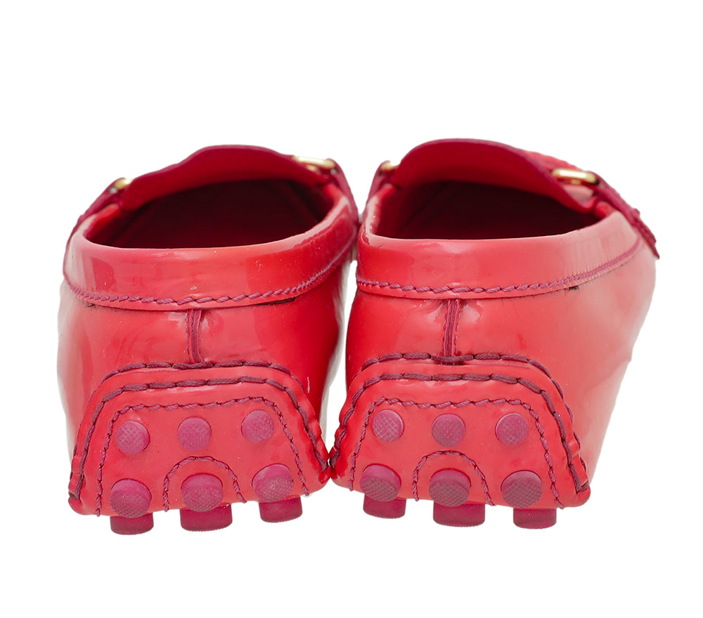 Louis Vuitton Pink Vernis Oxford Loafer 37