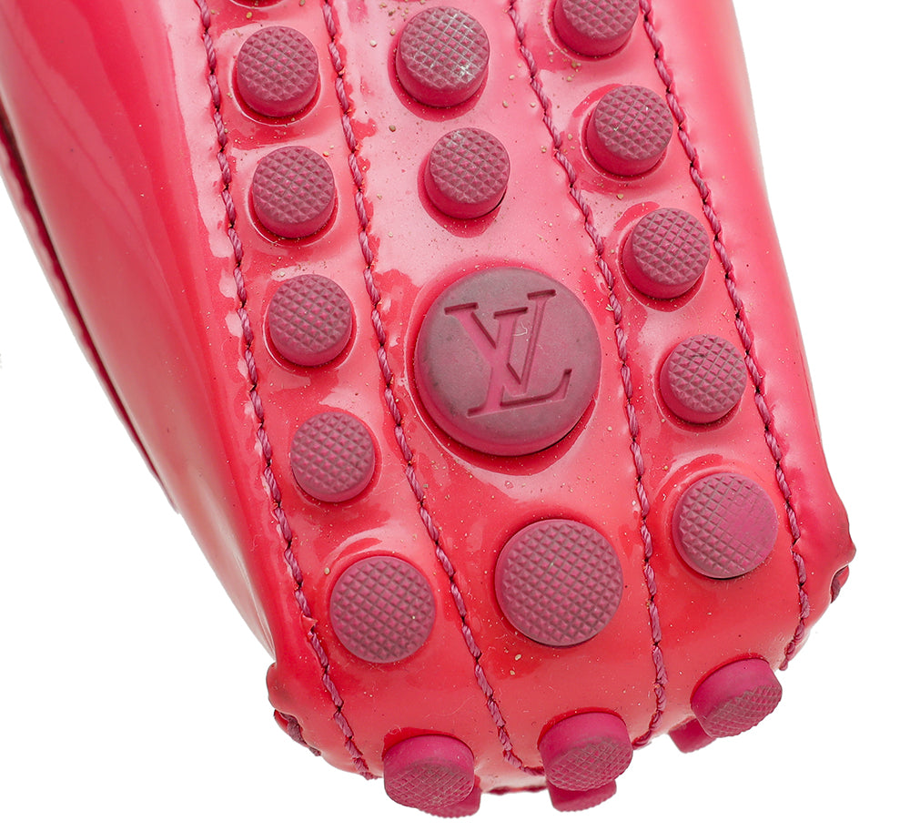 Louis Vuitton Pink Vernis Oxford Loafer 37